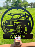 Jeep Sign Name Sign
