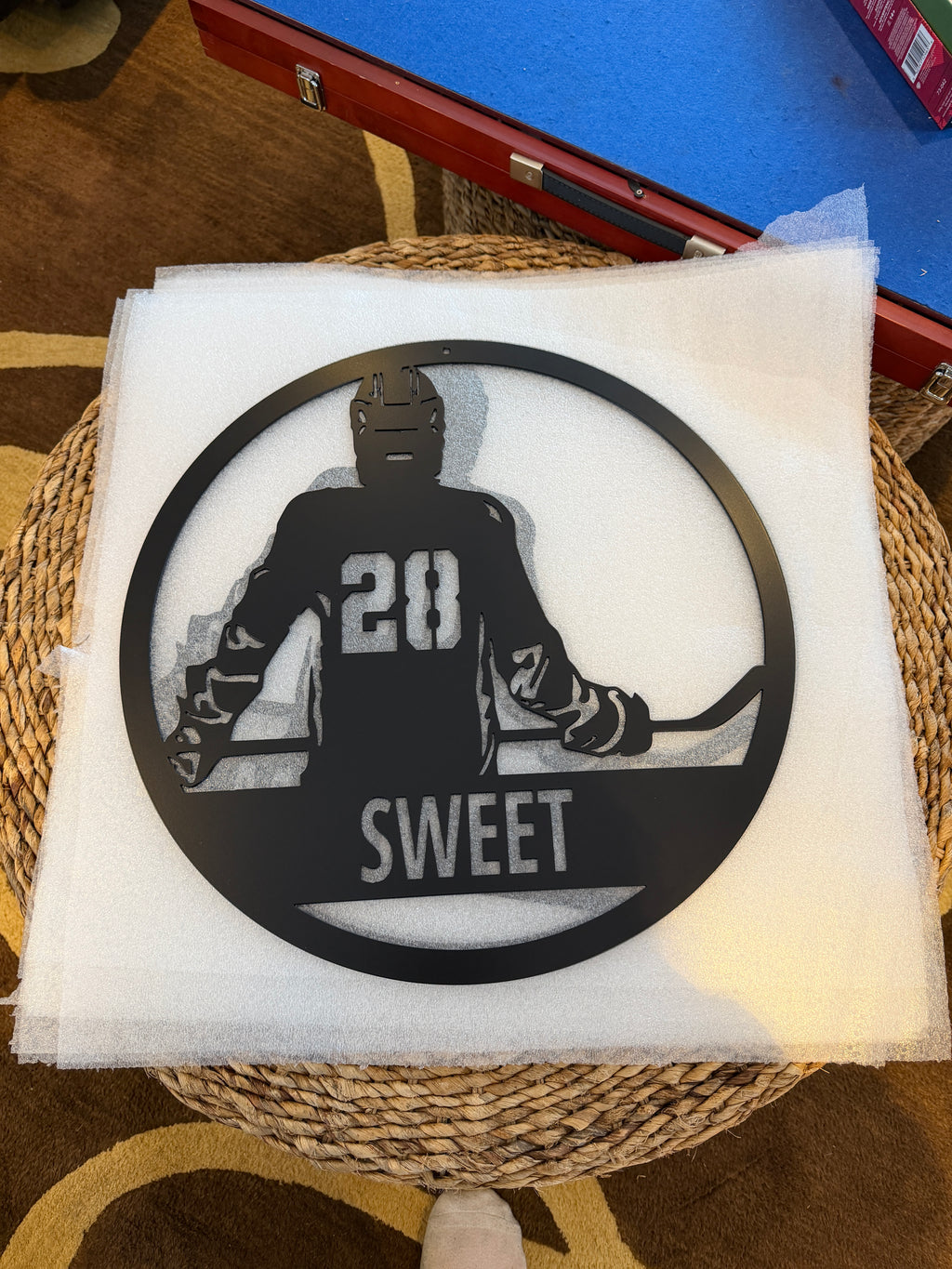 Hockey Player Custom Name Sign