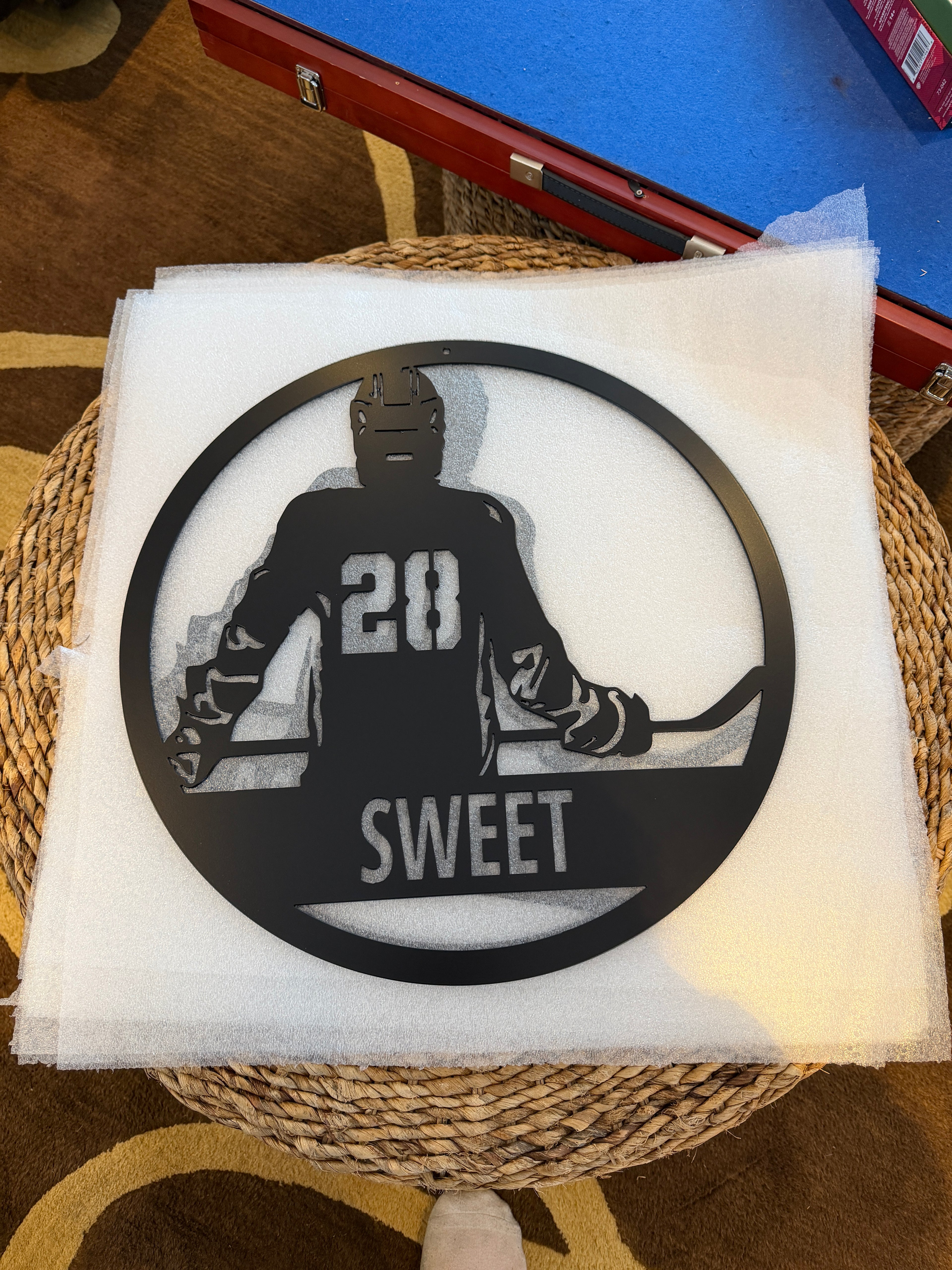 Hockey Player Custom Name Sign