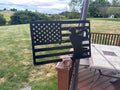 American Flag Golfer Metal Sign