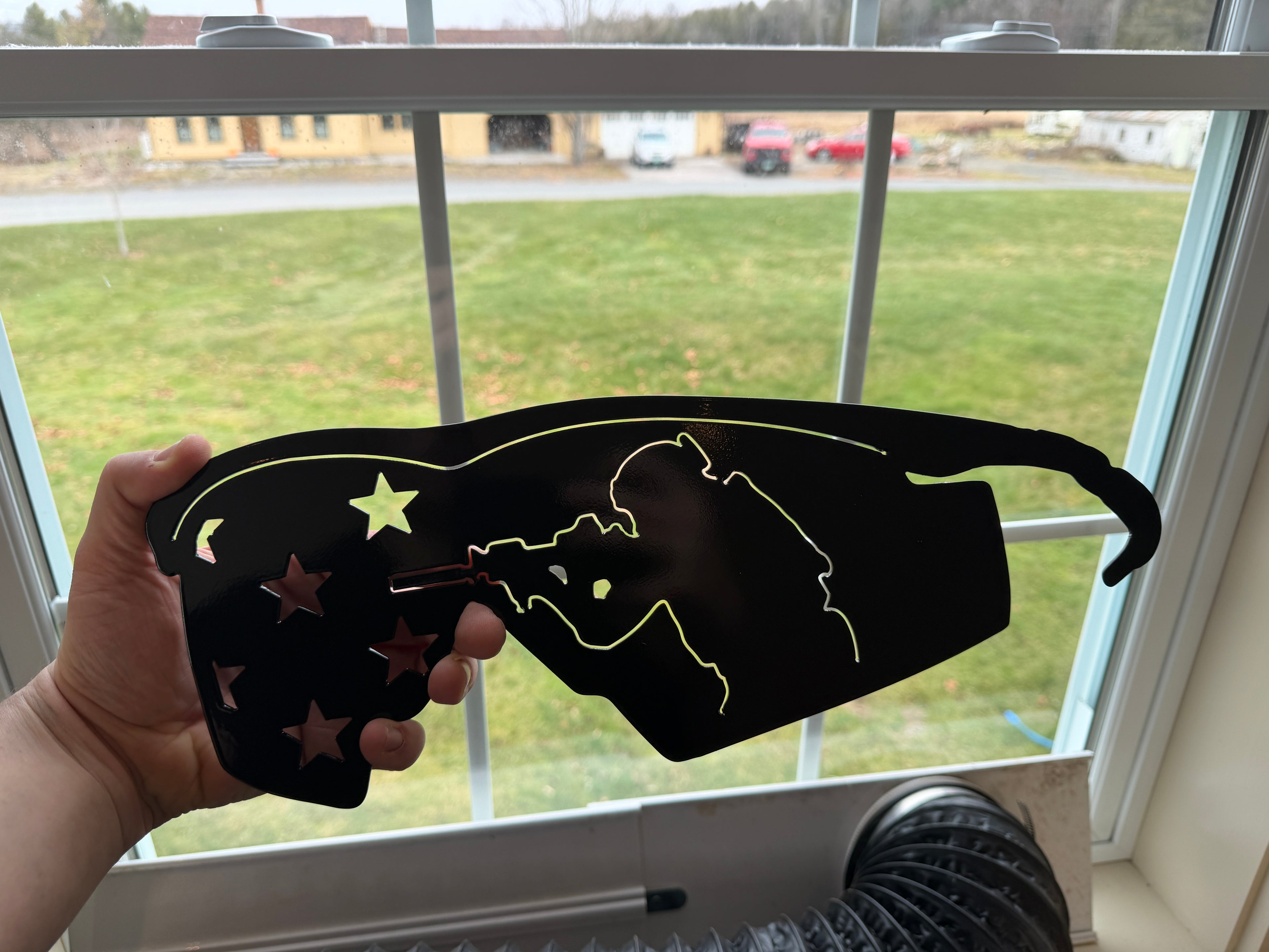Combat Glasses Metal Sign