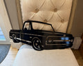 C10 Silhouette Metal Sign